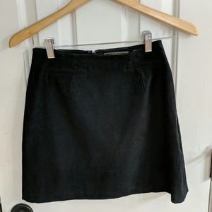 Express black suedish mini skirt